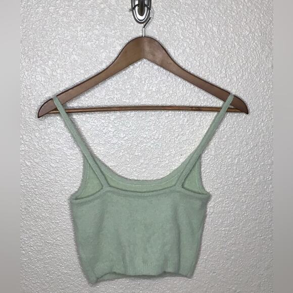 Kendall & Kylie Green Fuzzy Top Size XS - Picture 4 of 4